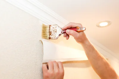 Pose de papier peint à Darney — revêtements muraux et toiles de verre